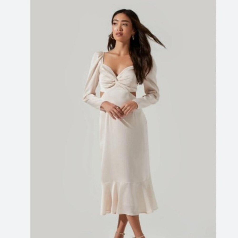 ASTR Lanie Cutout Midi Dress (S) - WORN ONCE